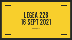 LEGE nr. 226 din 16 septembrie 2021