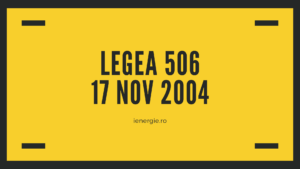 LEGEA nr. 506 din 17 noiembrie 2004
